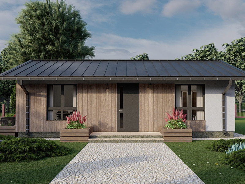 Дерево на фасаді